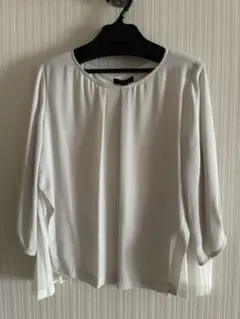 アルファキュービックピンタック・プリーツデザイン 長袖ブラウス 