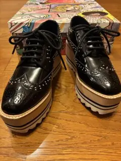 Jeffrey Campbell厚底スタッズレースアップシューズ 24cm