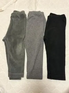 ユニクロレギンス 3点セット (グレー、ブラック、ダークグレー)