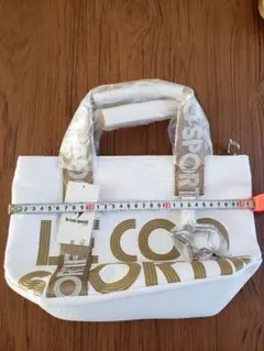 LE COQ SPORTIF ホワイトバッグ 約30cm x 15cm