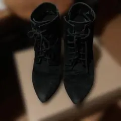 【最終値下/箱無し】Oriental Traffic 黒 スエードショートブーツ