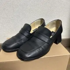 美品！本革パンプス　黒　ローファー 日本製　就活　学生