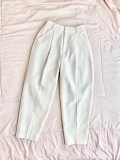 GUテーパードパンツ　アイボリー　ウエストゴム