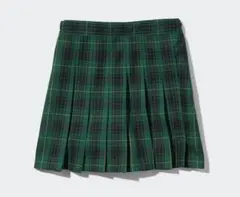 ユニクロ　GIRLS チェックプリーツミニスコート　140 プリーツスカート