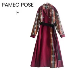 【PAMEO POSE】トレンチコート チェック アシンメトリー F 1335のサムネイル