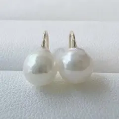 1420 あこや真珠ピアス 本真珠 アコヤ バロックパール 干渉色 ソリティア