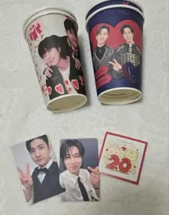 東方神起　TVXQ カップホルダー2種セット　トレカ2枚セット ユノ　チャンミン