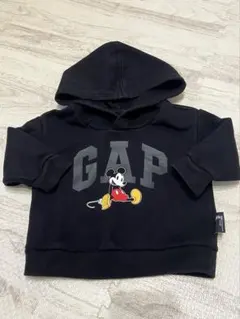 GAP x Disney ミッキー パーカー 長袖 黒 6-12M 70cm