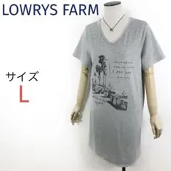 ローリーズファーム LOWRYSFARM Tシャツワンピースフォトプリント Lのサムネイル