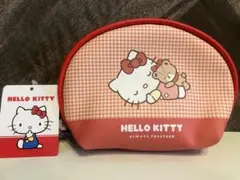 【新品タグ付】HELLO KITTY チェック柄ポーチ