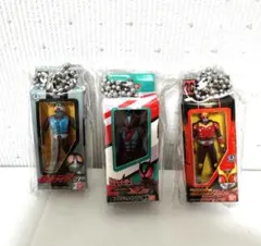 仮面ライダー ソフビパッケージチャーム3種