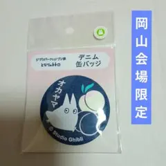 ジブリパークとジブリ展　岡山会場限定　トトロ デニム缶バッジ スタジオジブリ製