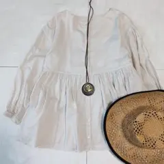 URBAN RESEARCH DOORS コットンボイル2WAYギャザーブラウス