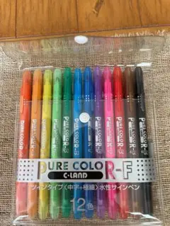 三菱鉛筆 PURE COLOR-F 水性サインペン 12色セット