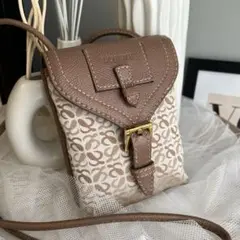 希少 ロエベ LOEWE ミニ ショルダー ポーチ　アナグラム　スマホショルダー