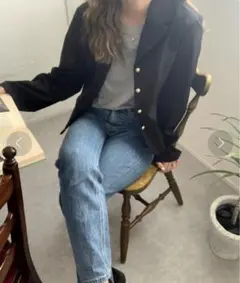 金ボタン ノーカラージャケット