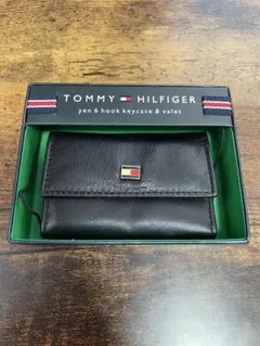 【新品 未使用】 TOMMY HILFIGER ブラックレザーキーケース