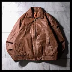 ビンテージ 短丈 牛革 A-2 レザー フライトジャケット スイングトップ 茶色