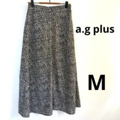 a.g plus ハイウエスト マキシスカート 柄物 Mのサムネイル