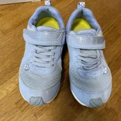 子供用スニーカー　21センチ　SUPERSTAR 水色 スニーカー ベルクロ