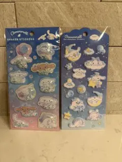 サンリオ　シナモン　シェイカーステッカーズ　マシュマロシール　2点セット