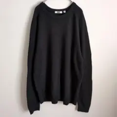 Uniqlo U 【L】ユニクロユー クルーネック ニット セーター 黒 メンズ