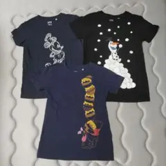 UNIQLO U ミッキー・オラフ・プーさん Tシャツ 3枚セット