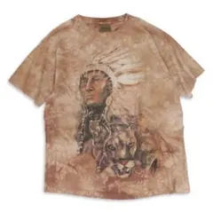 THE MOUNTAIN ネイティブアメリカン アニマル タイダイ柄 Tシャツのサムネイル