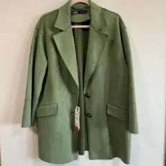 ZARA テーラードジャケット グリーン