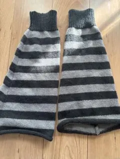 SHEIN ストライプ ニット レッグウォーマー