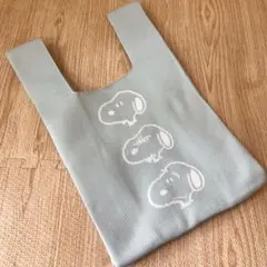 スヌーピー バッグ　かばん　ハンドバッグ　水色