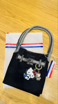 新品 ラクゼット キティ ブラック S ハローキティ チャーム トート