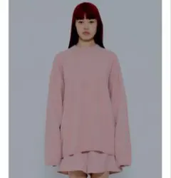 AMAIL ラクーンオーバーウォッシュニット　ピンクのサムネイル