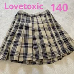 ラブトキ　チェック柄プリーツスカート 140cm