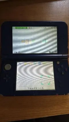 new3dsll メタリックブルー　上画面ips液晶　ジャンク　568XB