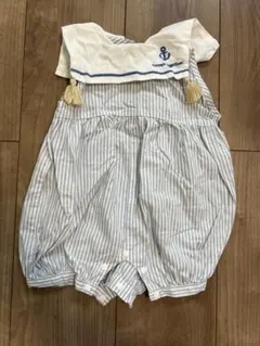 Cottoli セーラー襟ロンパース　70cm 【まとめ買い割引あり】