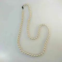 コットンパールロングネックレス