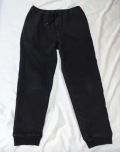 【GU】裏起毛 デニム Mストレッチ ジョガーパンツ