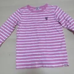 DOUBLE.B 長袖カットソー 120cm ピンクストライプ