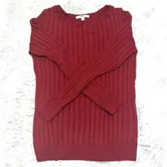 ユニクロ カシミヤ混 長袖 リブニットセーター