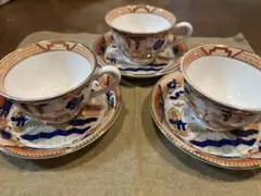 NIKKO ダブルフェニックス カップ＆ソーサー 3客セット 金彩 ヴィンテージ