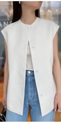 美品◆Ballsey トゥモローランド ピンドットマトラッセコクーンジレ ベスト