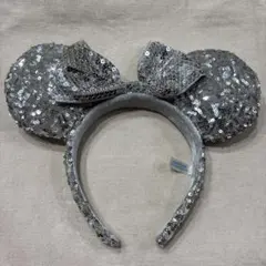 シルバー ミッキー耳 カチューシャ ディズニーカチューシャ