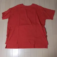 オレンジ色 3L チュニックTシャツ 綿100%のサムネイル