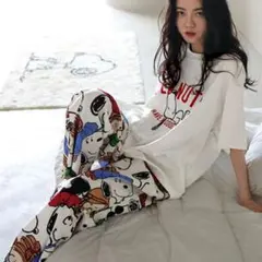 新商品　夏　部屋着　パジャマ　ルームウエア　薄手　上下セット　スヌーピー