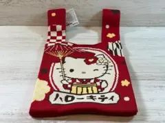ハローキティ　ジャガード織 ミニトートバッグ　新品 未使用　サンリオ　キティ