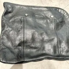 DIESEL ブラックレザー クラッチバッグ
