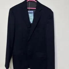 ネイビー チェック柄 ビジネススーツ上下チェック柄