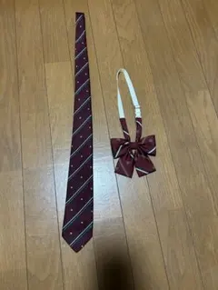 イーストボーイ　エンジ　ネクタイ　リボン