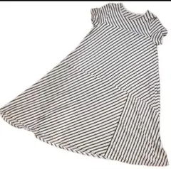 ストライプ 半袖カットソーワンピース